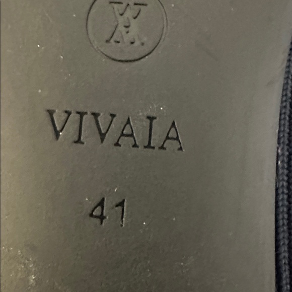 VIVAIA navy blue Mary Jane Knit Flats strap size 41 new without box - Picture 5 of 8